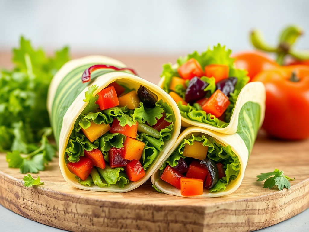 Image for Rainbow Veggie Wraps