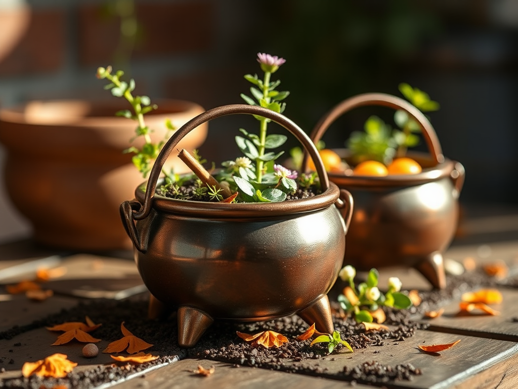 Image for Mini Cauldron Planters