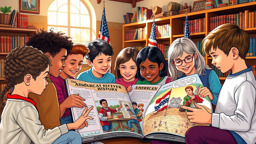 아이들이 만화책을 보고 있는 모습