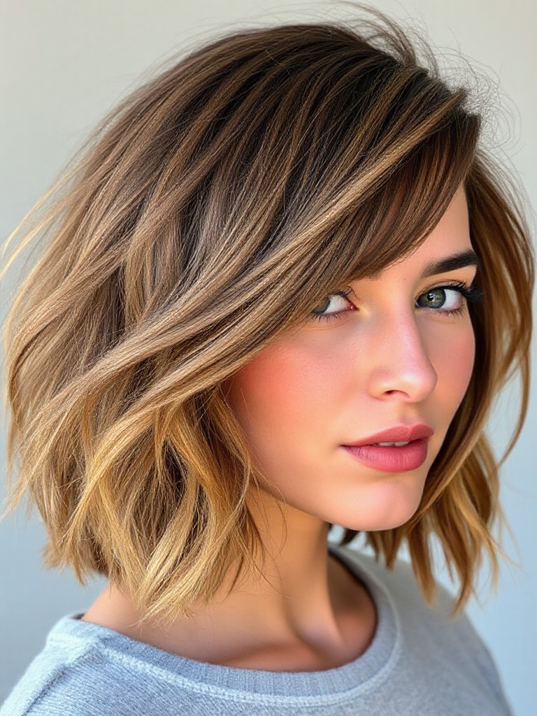 Medium Bob with Side Bangs