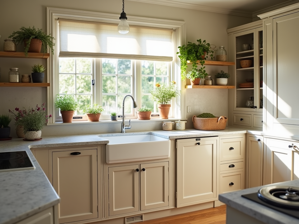 Breathtaking Sunlit Greige Kitchen Inspiration