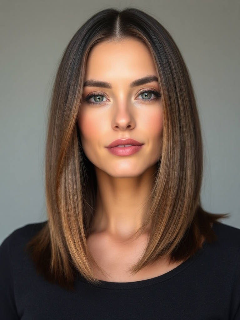 Medium-Length Straight Haircuts