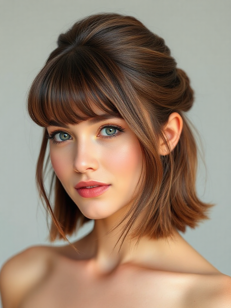 Medium-Length Hairstyles with Bangs