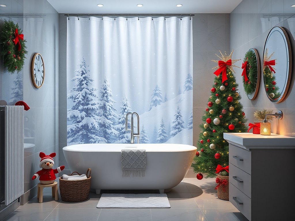 Image for Festive Shower Curtains: