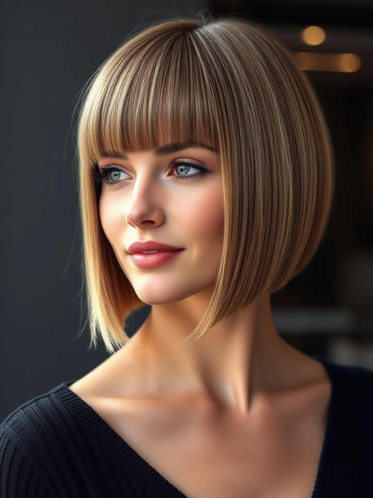 Shoulder-Length Blunt Haircut