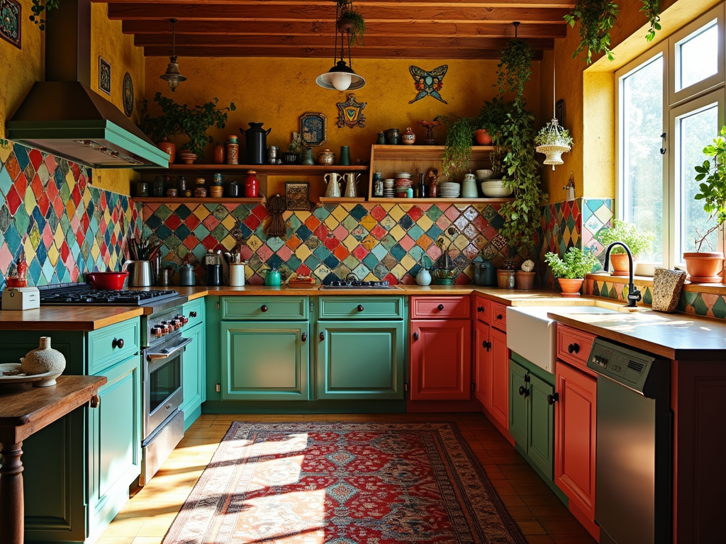 Vibrant Bohemian Kitchen Inspiration