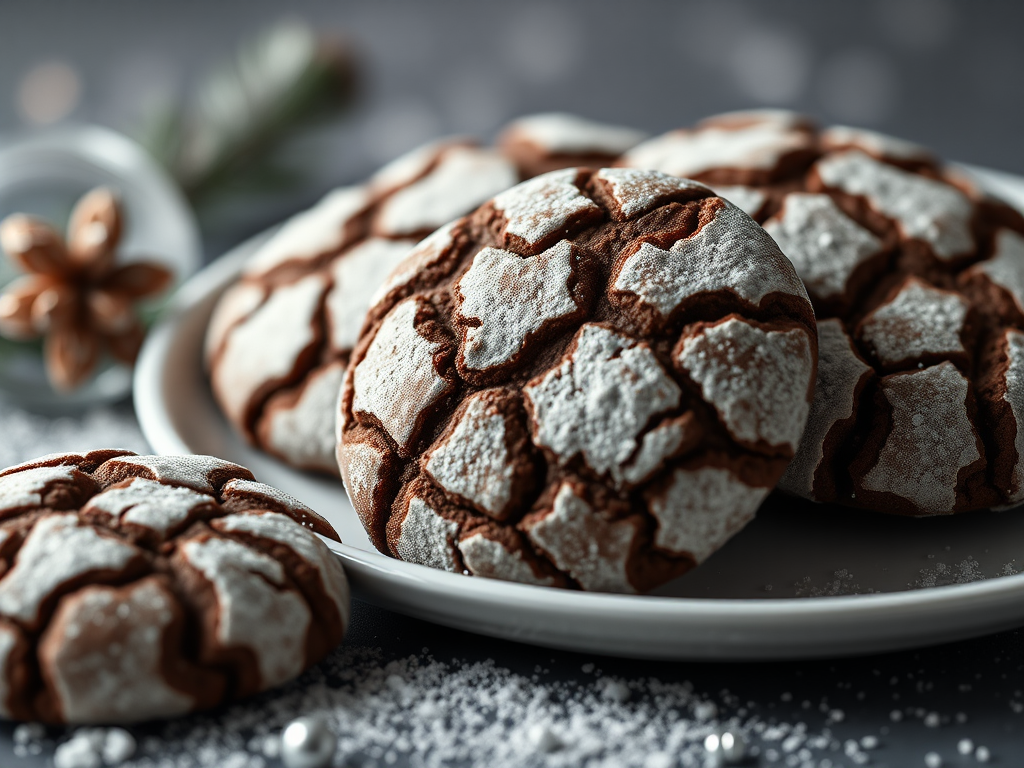 Image for Chocolate Crinkle Cookies: