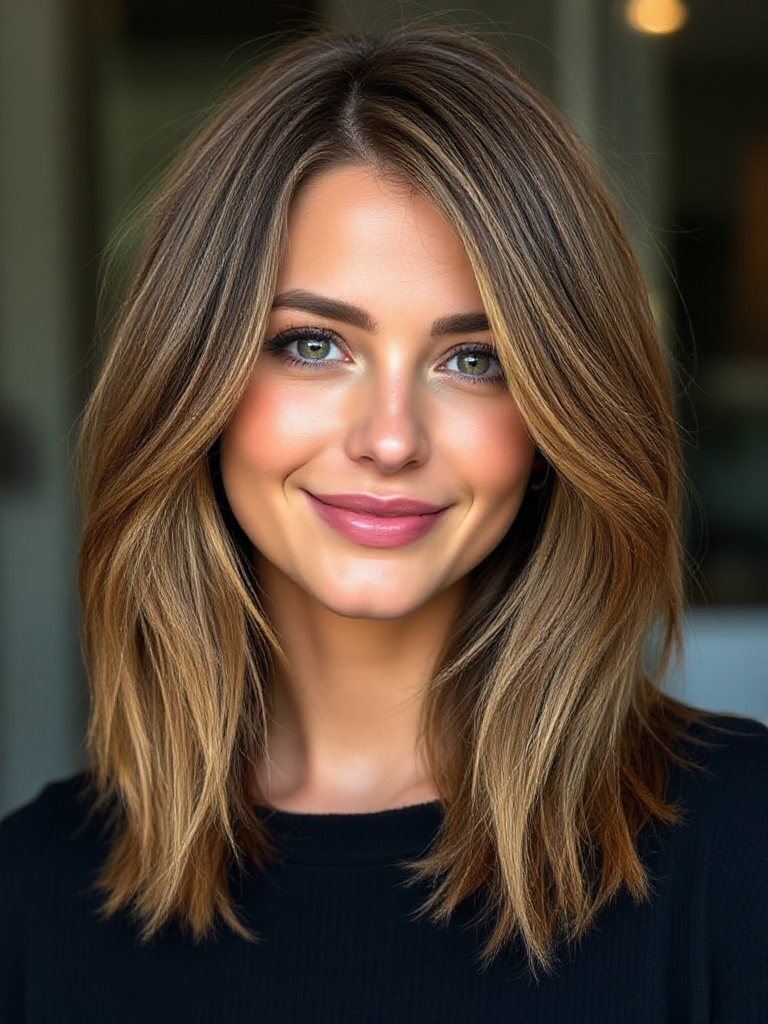 Medium-Length Straight Haircuts