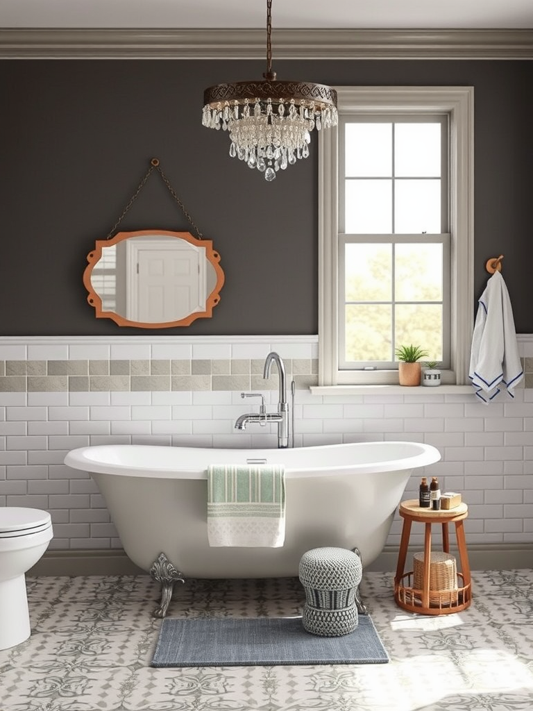 Vintage Touches in Contemporary Bathroom Design