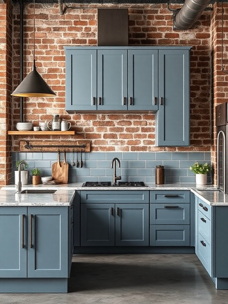 Stunning blue-gray kitchen cabinet ideas