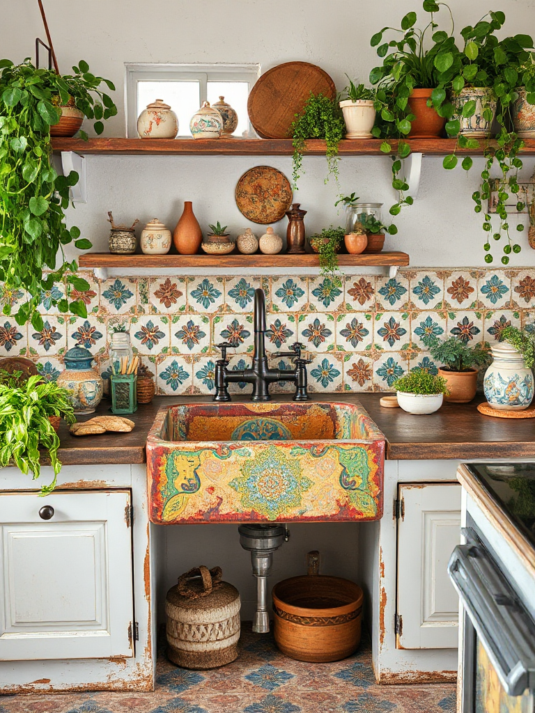 Bohemian Kitchen Sink Inspirations