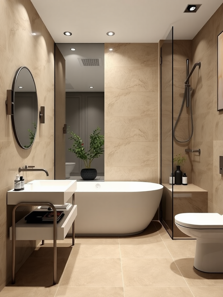 Italian-Inspired Contemporary Bathroom Design