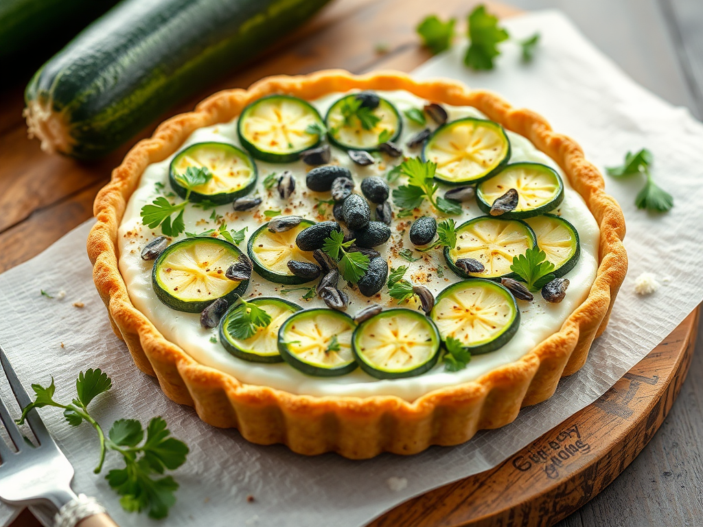 Image for Zucchini and Goat Cheese Tart: