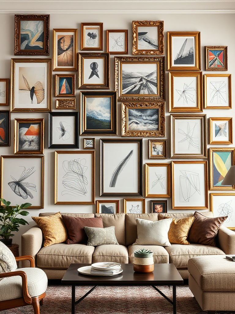 Living Room Gallery Wall Ideas