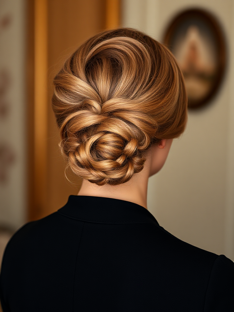 Low Bun Updo for Weddings