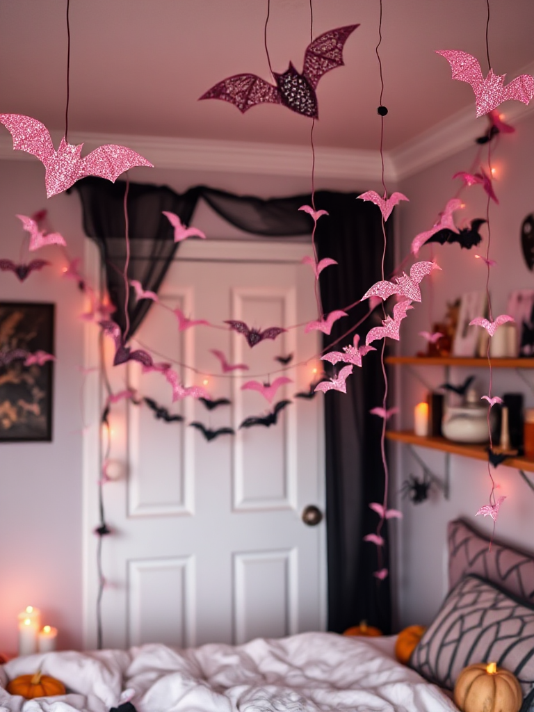 Pink Halloween Bedroom Decor