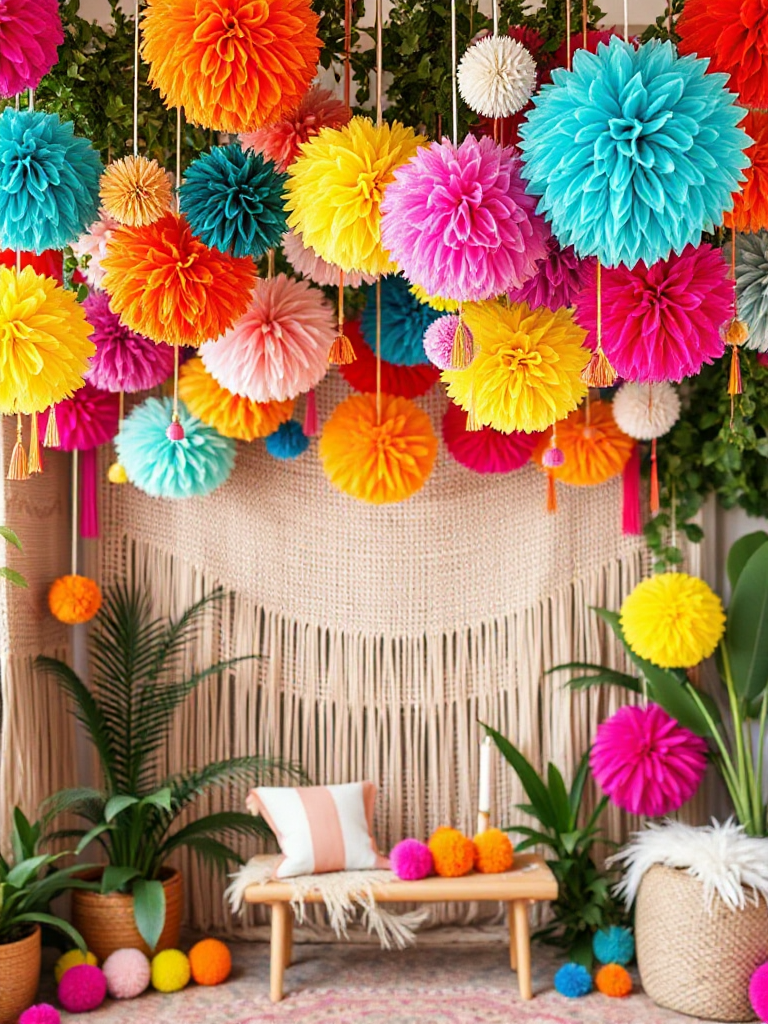 Boho Birthday Backdrop Ideas