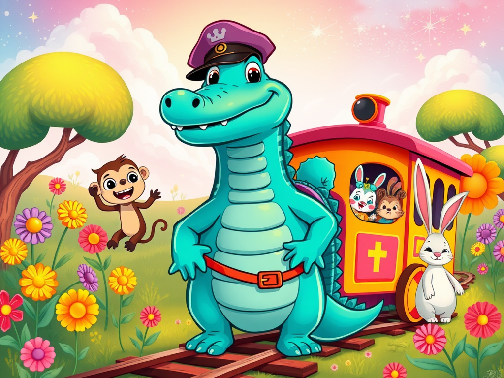 The Aqua Crocodile and the Magical Train