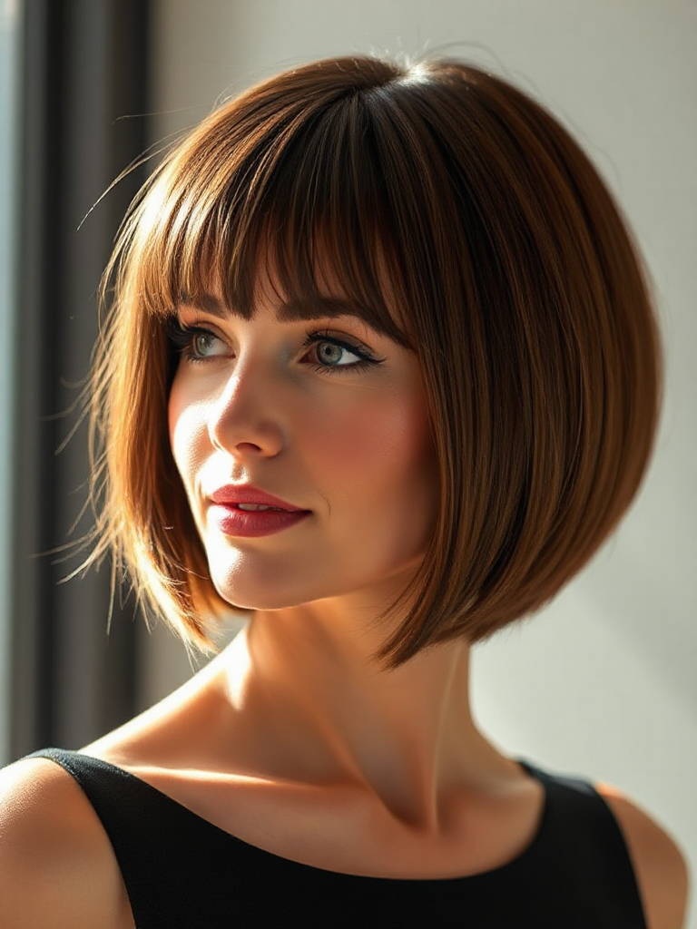 Medium-Length Hairstyles with Bangs