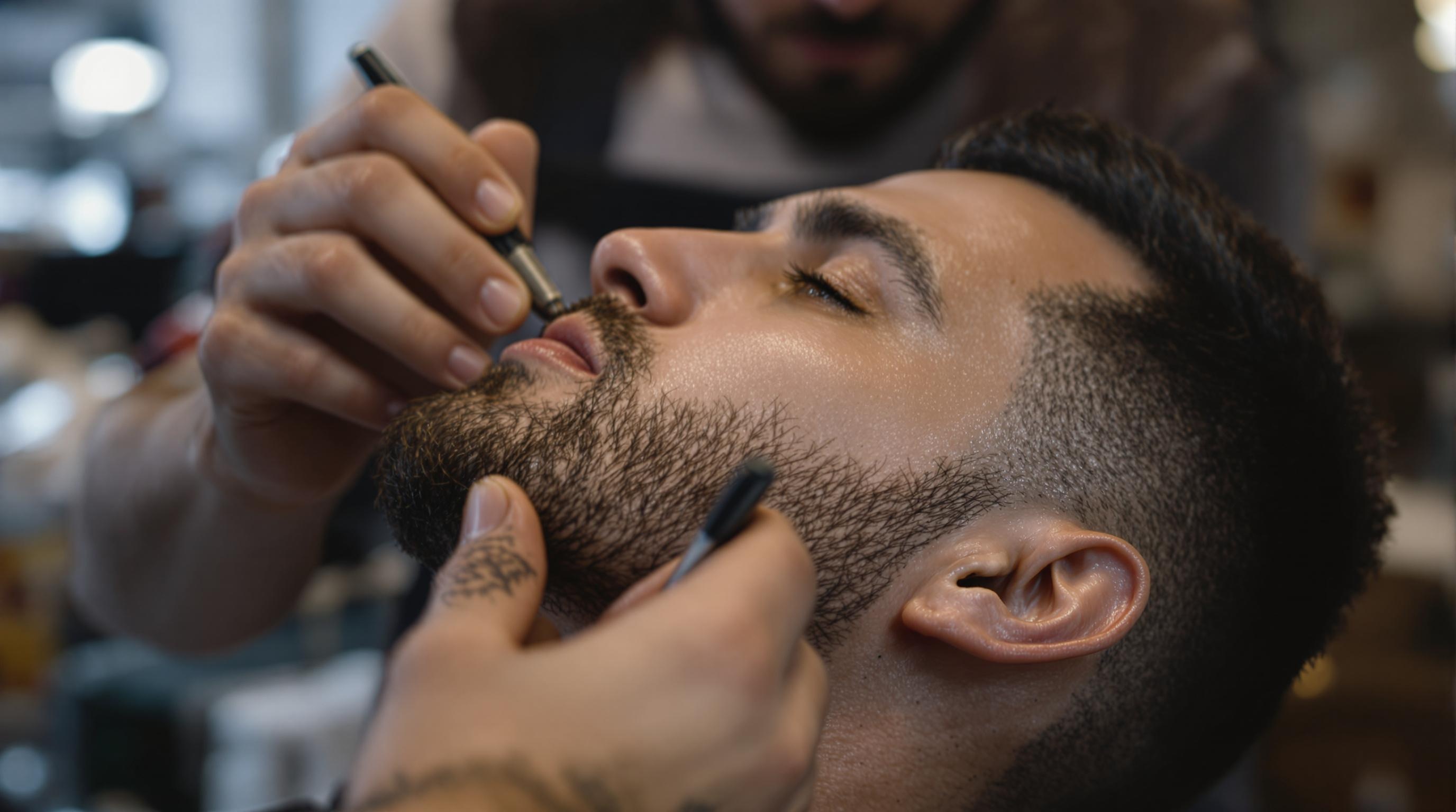 Master Barber at Work An ultra realistic photo of a barber expertly cutting hair in a barbershop.