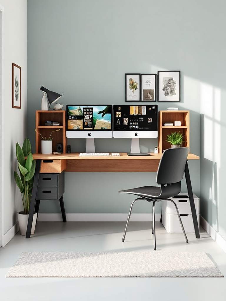 Small Home Office Double Desk