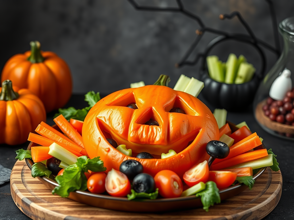 Image for Jack-O-Lantern Veggie Tray