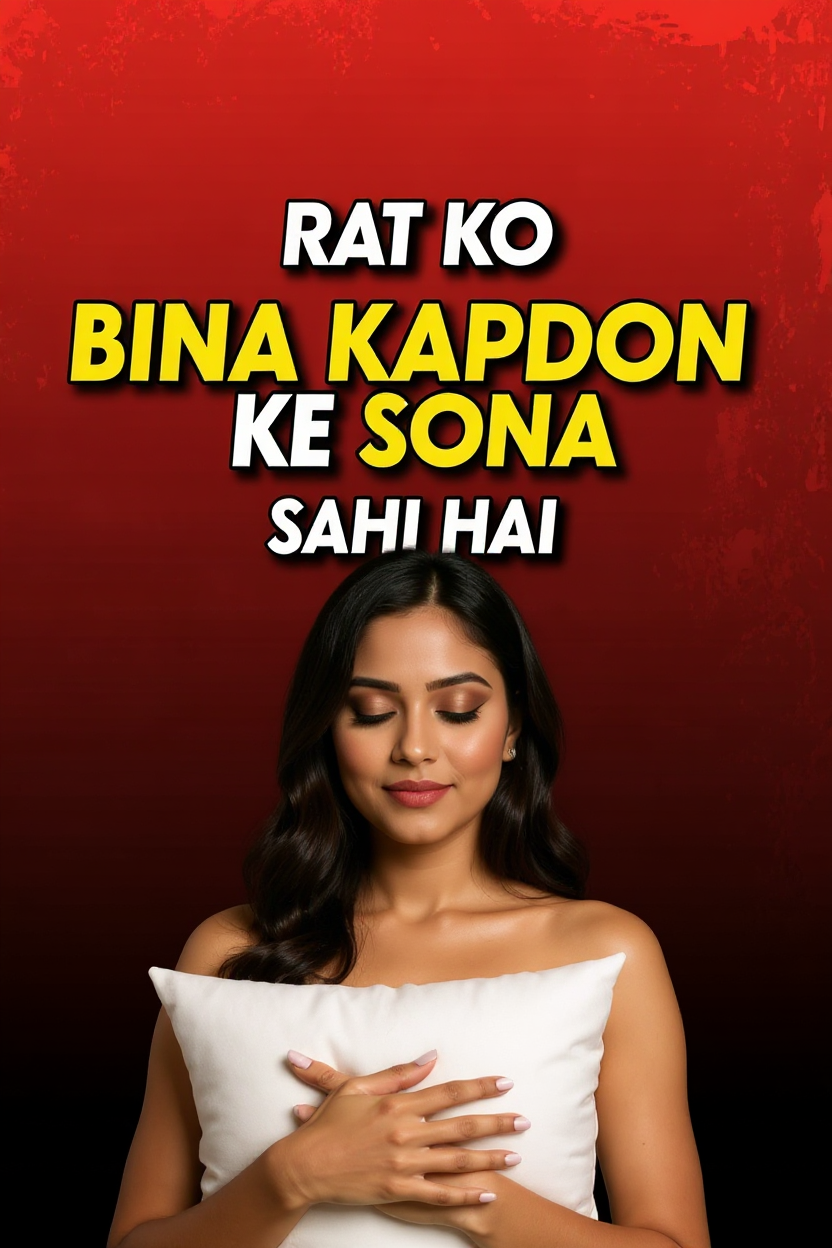 Rat ko bina kapdon ke sona sahi hai