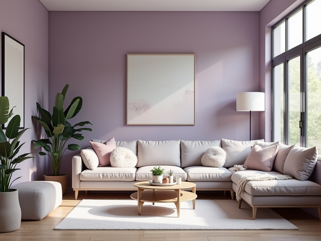 Transform Your Space with Dusty Lavender: Trendy Paint Colors for a Modern Living Room