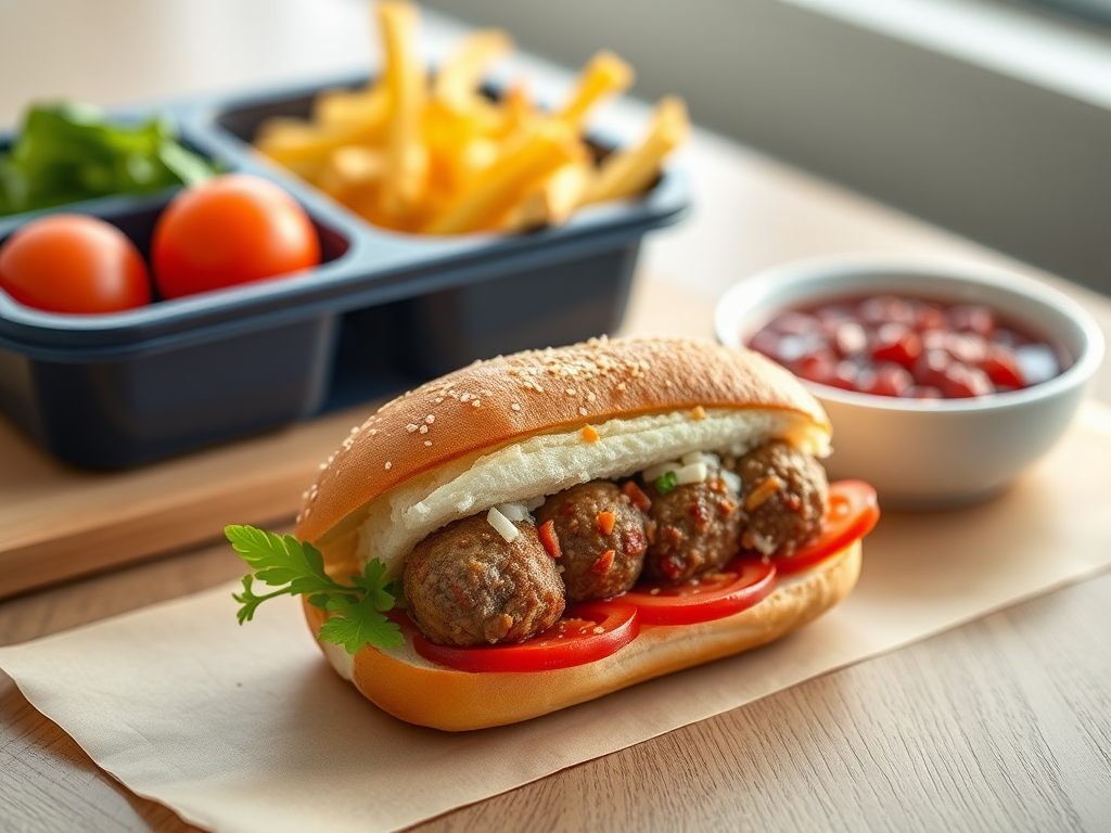 Image for Mini Meatball Subs Bento Box Lunch