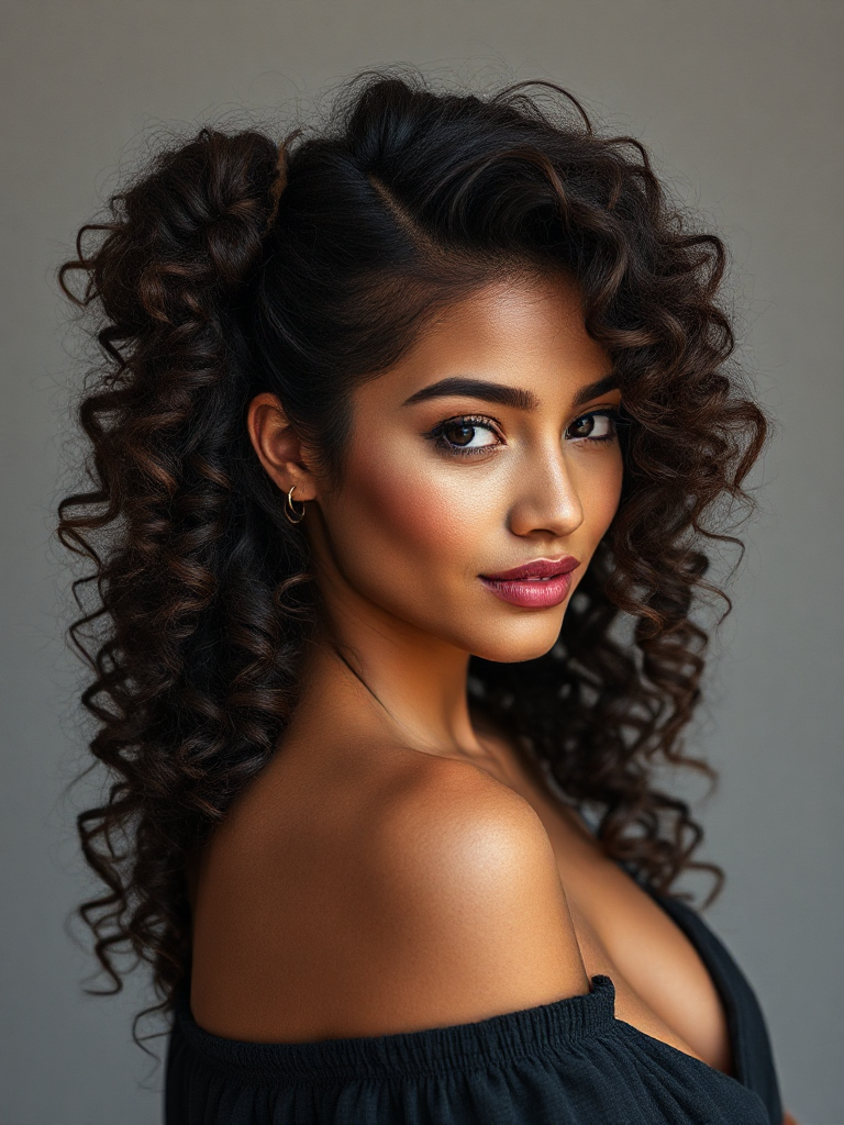 Medium-Length Curly Hair