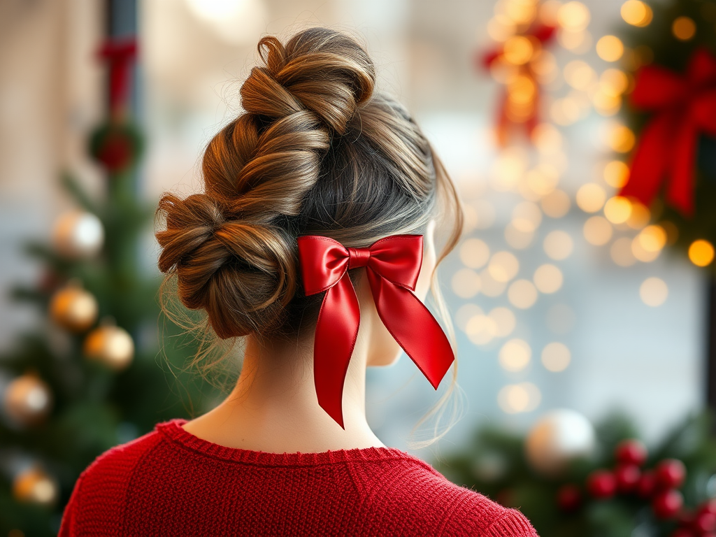 Image for Twisted Ponytail with a Satin Ribbon