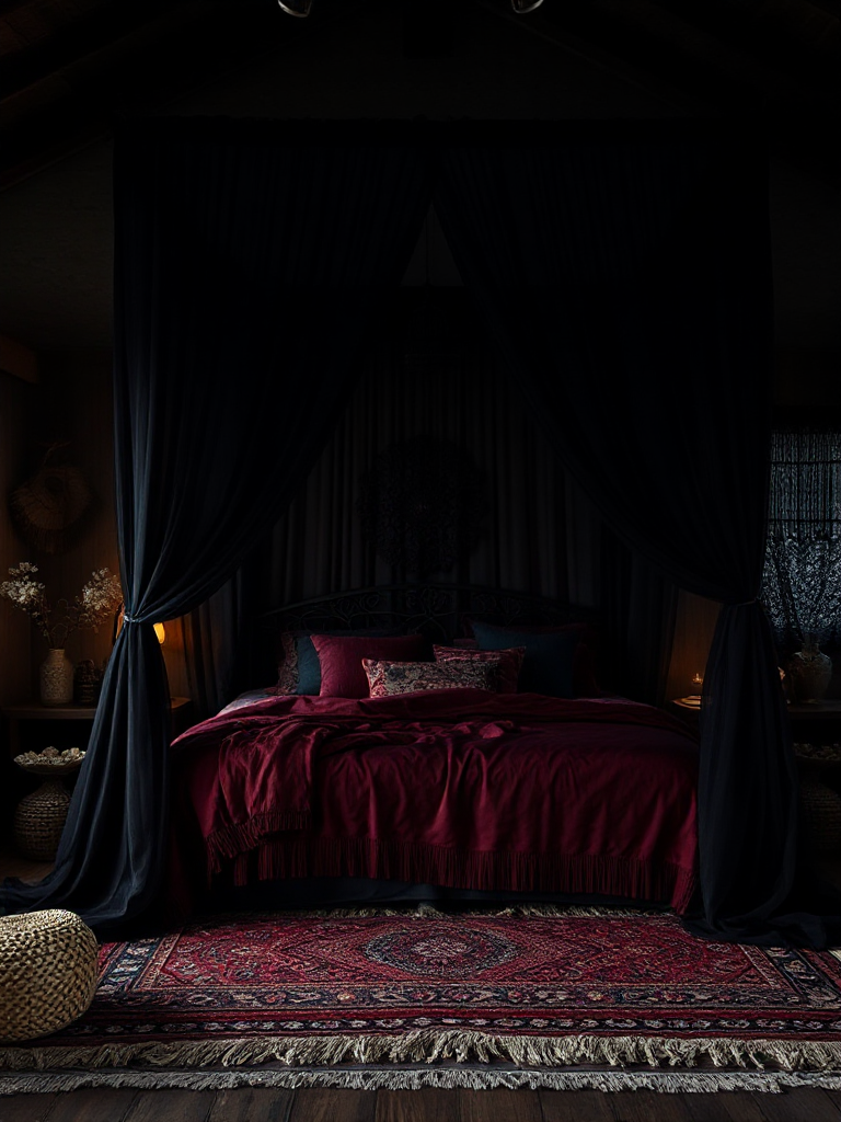 Dark boho bedroom sanctuaries