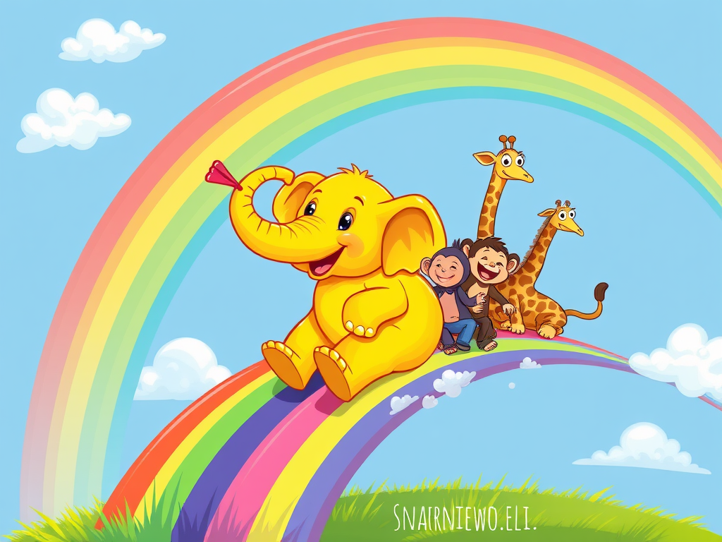 Eli the Golden Elephant's Rainbow Adventure