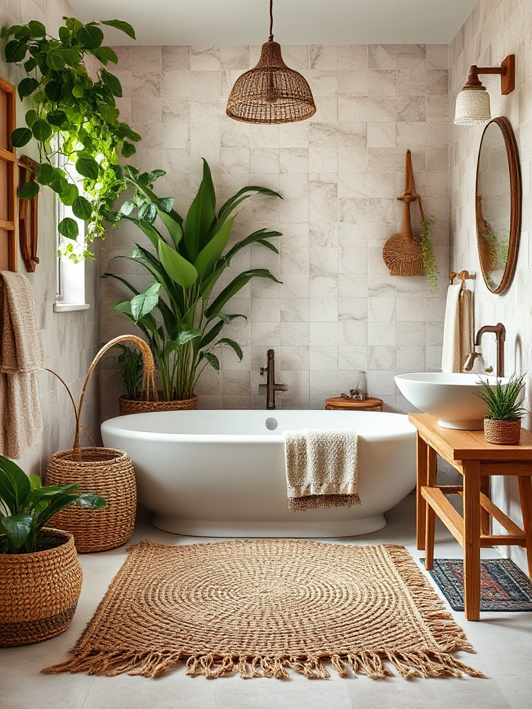 Boho Bathroom Rug Ideas