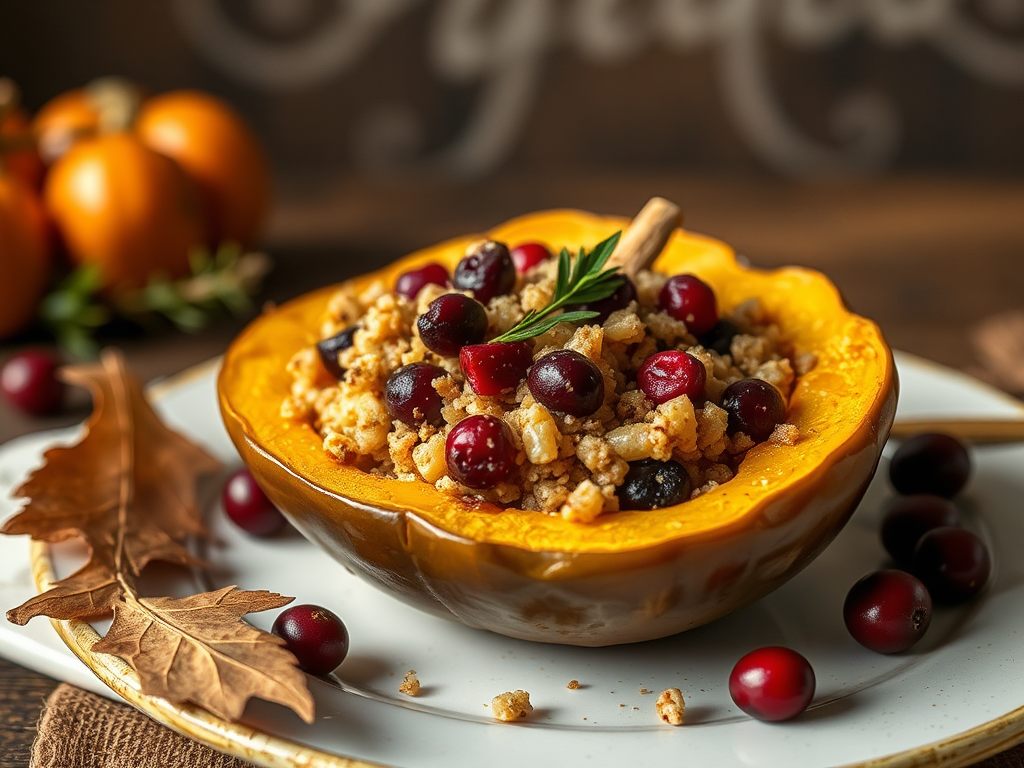 Image for Acorn Squash Stuffed with Quinoa and Cranberries: