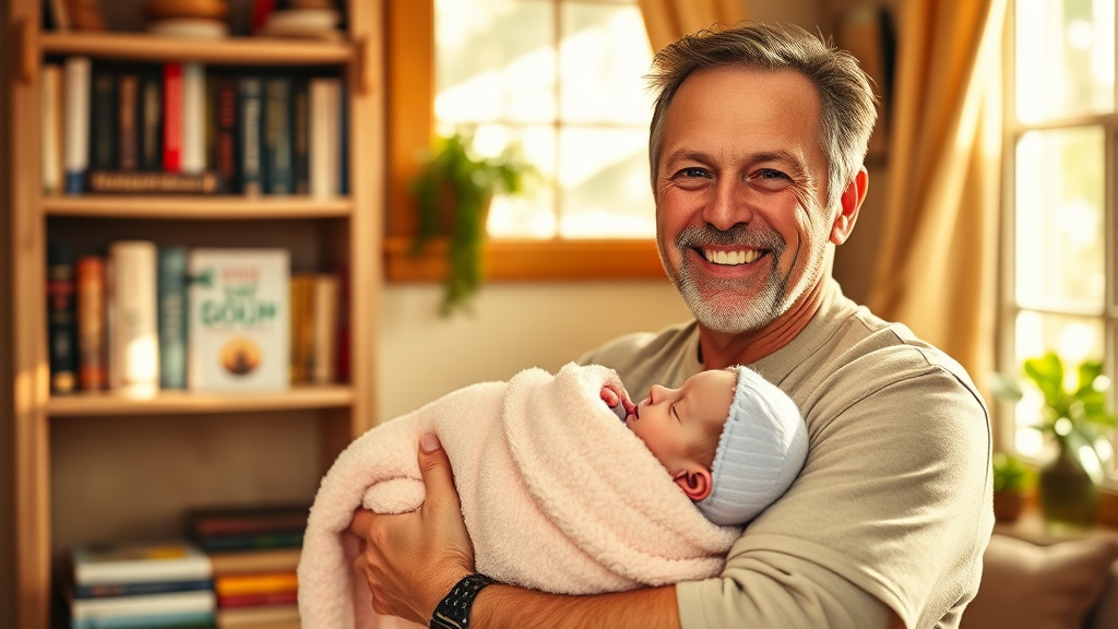 손주를 안고 있는 Kirk Cameron