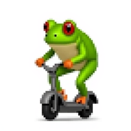 Frog riding Segway