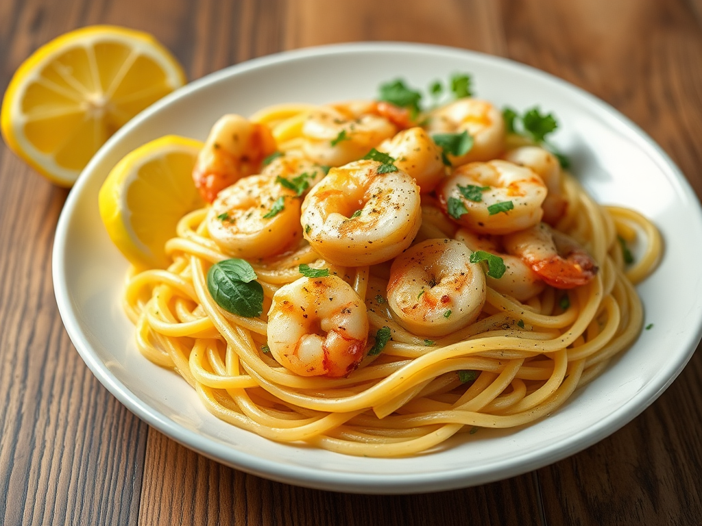 Image for Lemon Garlic Shrimp Pasta