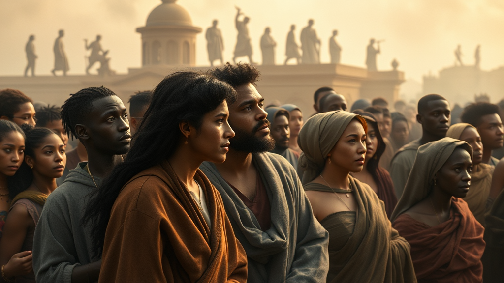 대중을 설득하고 이끄는 장면