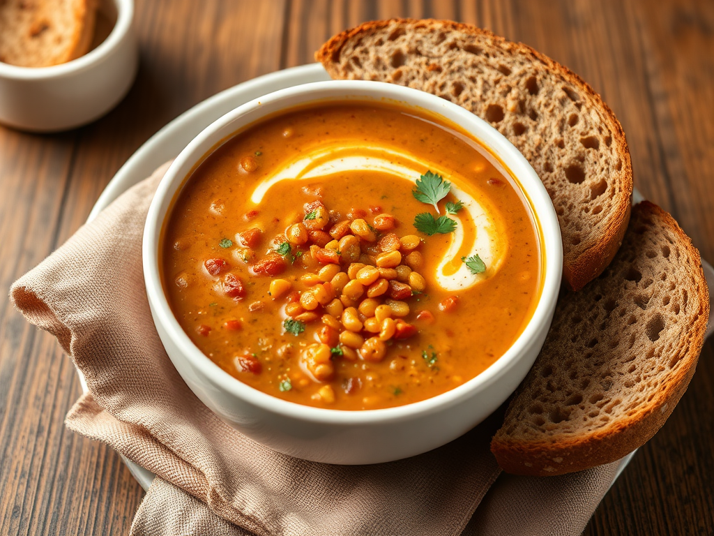 Image for Lentil Soup with Whole Grain Bread