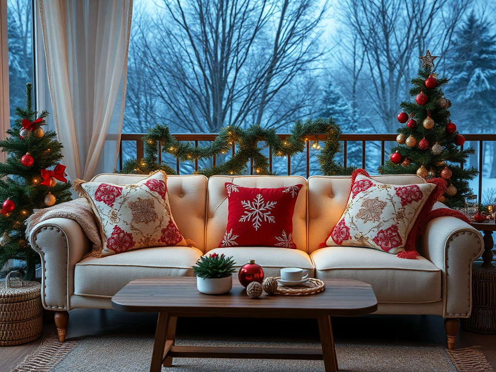 Image for Add Festive Throw Pillows to Your Sofa