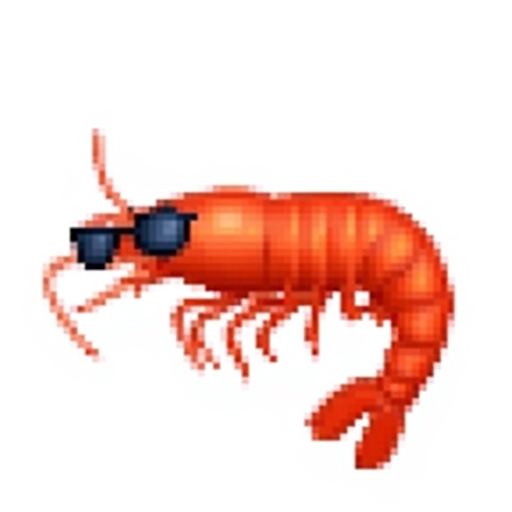 Shrimp wearing sunglasses 