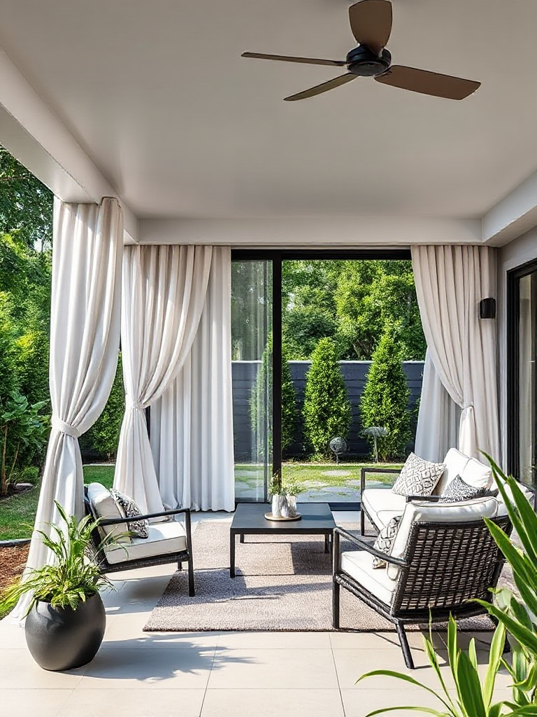 Backyard Patio Curtain Ideas