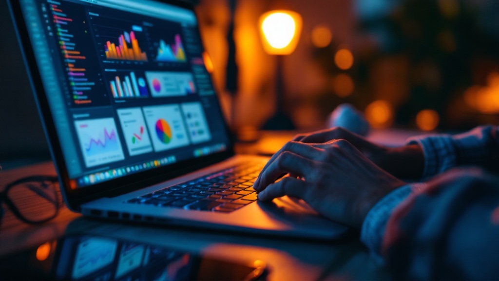 Marketer analyzing digital campaign performance data