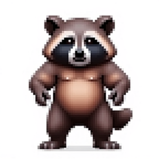 Massive Bodybuilder raccoon