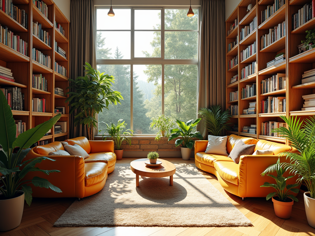 Sun-Soaked Home Library Ideas