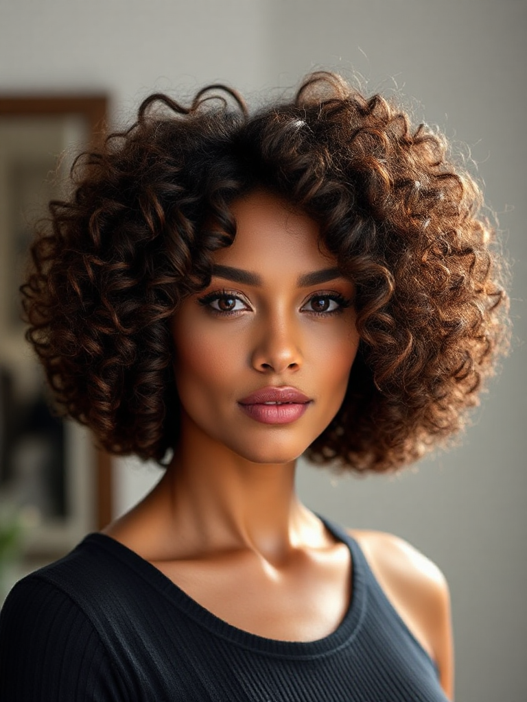 Medium-Length Curly Hair