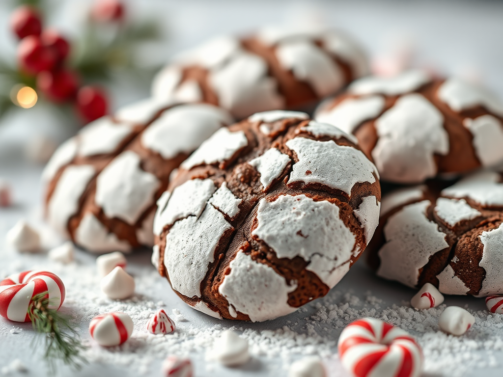 Image for Peppermint Chocolate Crinkle Cookies