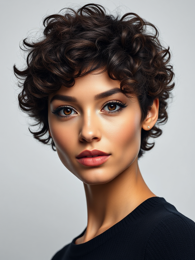 Chin-Length Curly Hairstyles