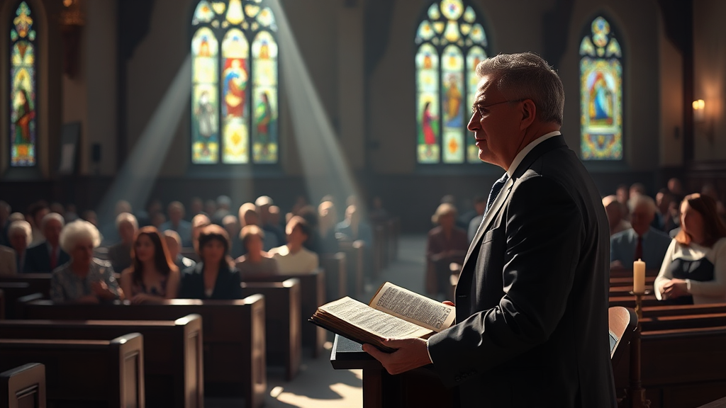 감정이 실린 설교 이미지